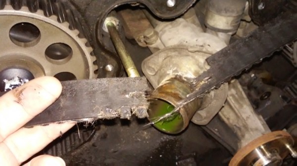 Broken timing belt on a Toyota Rav4 at The Shop Auto Repair Boise